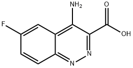 4-アミノ-6-フルオロシンノリン-3-カルボン酸 化学構造式
