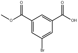 3-溴-5-羧基苯甲酸甲酯, 161796-10-7, 结构式