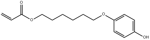 アクリル酸=6-(4-ヒドロキシフェノキシ)ヘキシル 化学構造式