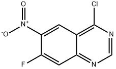 4-クロロ-7-フルオロ-6-ニトロキナゾリン 化学構造式