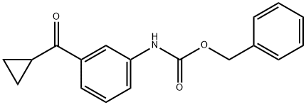 (3-环丙烷羰基苯基)-氨基甲酸苄酯 结构式