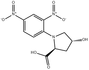 1-(2,4-ジニトロフェニル)-4β-ヒドロキシ-L-プロリン 化学構造式