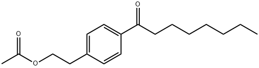 乙酸-[2-(4-辛酰基苯基)]乙酯, 162358-03-4, 结构式