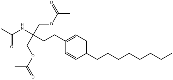 N-[1,1-ビス[(アセチルオキシ)メチル]-3-(4-オクチルフェニル)プロピル]アセトアミド 化学構造式