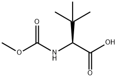 N-(メトキシカルボニル)-L-TERT-ロイシン 化学構造式
