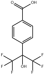 4-(2-ヒドロキシヘキサフルオロイソプロピル)安息香酸 化学構造式
