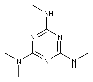 N(2),N(2),N(4),N(6)-tetramethylmelamine Structure