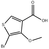 5-溴-4-甲氧基噻吩-3-羧酸, 162848-23-9, 结构式