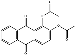 1,2-Diacetoxy-9,10-anthraquinone 结构式