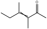 3,4-ジメチル-3-ヘキセン-2-オン 化学構造式