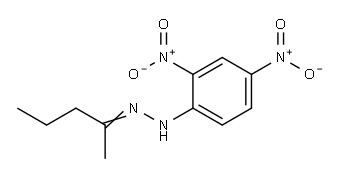 2-ペンタノン2,4-ジニトロフェニルヒドラゾン 化学構造式