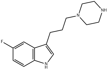 5-フルオロ-3-[3-(1-ピペラジニル)プロピル]-1H-インドール 化学構造式