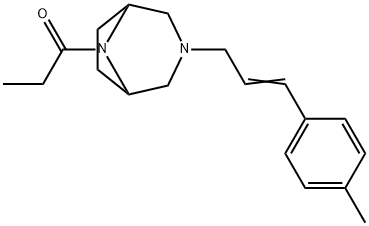 3-[3-(p-Methylphenyl)allyl]-8-propionyl-3,8-diazabicyclo[3.2.1]octane 结构式