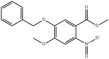 2-硝基-4-甲氧基-5-苄氧基苯甲酸甲酯 结构式