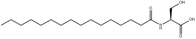 N-十六碳酰-L-丝氨酸 结构式