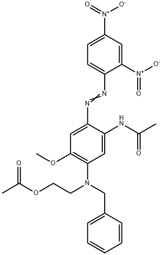 2-[[5-acetamido-4-[(2,4-dinitrophenyl)azo]-2-methoxyphenyl]benzylamino]ethyl acetate|N-[5-[[2-(乙酰氧基)乙基](苯甲基)氨基]-2-[(2,4-二硝基苯基)偶氮]-4-甲氧基苯基]乙酰胺