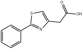2-苯基-4-噻唑乙酸, 16441-28-4, 结构式