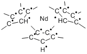 TRIS(TETRAMETHYLCYCLOPENTADIENYL)NEODYMIUM Struktur