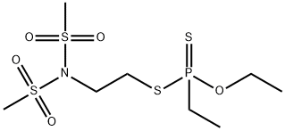 エチルジチオホスホン酸O-エチルS-[2-[ビス(メチルスルホニル)アミノ]エチル] 化学構造式