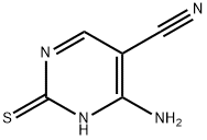2-巯基-4-氨基嘧啶-5-腈 结构式