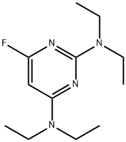 2,4-双(二乙氨基)-6-氟嘧啶 结构式