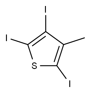 2,3,5-triiodo-4-methyl-Thiophene Structure