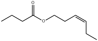 (Z)-3-ヘキセン-1-オールブチラート 化学構造式