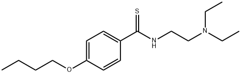 p-ブトキシ-N-[2-(ジエチルアミノ)エチル]チオベンズアミド 化学構造式