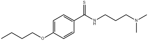 p-Butoxy-N-[3-(dimethylamino)propyl]thiobenzamide Struktur