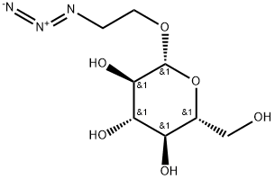 2-叠氮乙基-Β-D-吡喃葡萄糖苷 结构式