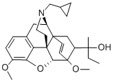 (αR)-17-(シクロプロピルメチル)-4,5α-エポキシ-α-エチル-3,6-ジメトキシ-α-メチル-6β,14-エテノモルフィナン-7β-メタノール 化学構造式