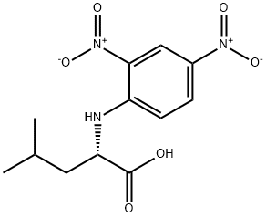 N-(2,4-ジニトロフェニル)-L-ロイシン 化学構造式