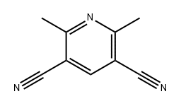 3,5-ジシアノ-2,6-ジメチルピリジン 化学構造式