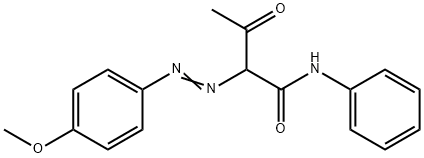 2-[(P-甲氧基苯基)偶氮]乙酰乙酰苯胺 结构式