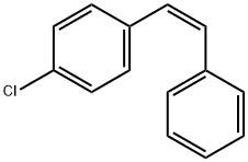 (Z)-1-(4-クロロフェニル)-2-フェニルエテン 化学構造式