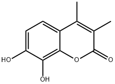 7,8-二羟基-3,4-二甲基-香豆素 结构式