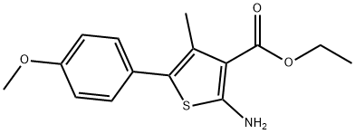 ETHYL 2-AMINO-5-(4-METHOXY-PHENYL)-4-METHYL-THIOPHENE-3-CARBOXYLATE Structure