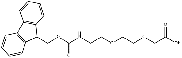 8-[(9H-フルオレン-9-イルメトキシ)カルボニルアミノ]-3,6-ジオキサ-n-オクタン酸 化学構造式