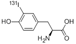 3-(131I)ヨード-L-チロシン 化学構造式