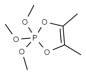 2,2,2-トリメトキシ-4,5-ジメチル-1,3-ジオキサ-2-ホスファ(V)シクロペンタン-4-エン 化学構造式