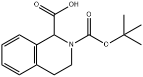 2-N-BOC-1,2,3,4-四氢异喹啉-1-甲酸 结构式