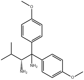 (2R)-(-)-1,1-双(4-甲氧基苯基)-3-甲基-1,2-丁二胺, 166764-19-8, 结构式
