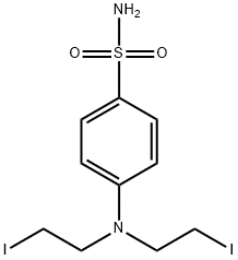 4-[ビス(2-ヨードエチル)アミノ]ベンゼン-1-スルホンアミド 化学構造式