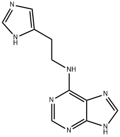 1H-嘌呤-6-胺,N-[2-(1H-咪唑基-4-基)乙基]- 结构式
