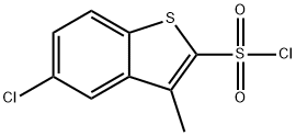 5-氯-3-甲基苯并(B)噻吩-2-磺酰氯 结构式