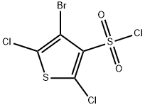 塩化4-ブロモ-2,5-ジクロロチオフェン-3-スルホニル 化学構造式