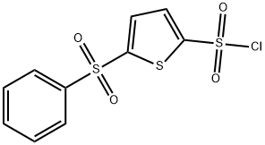 5-(フェニルスルホニル)チオフェン-2-スルホニルクロリド 化学構造式