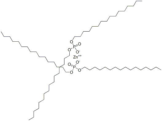 ビス[ジ(ヘキサデシルオキシ)ホスフィニルオキシ]亜鉛 化学構造式