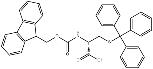 N-Fmoc-S-三苯甲基-D-半胱氨酸, 167015-11-4, 结构式