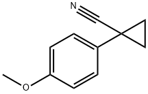 1-(4-メトキシフェニル)シクロプロパン-1-カルボニトリル 化学構造式